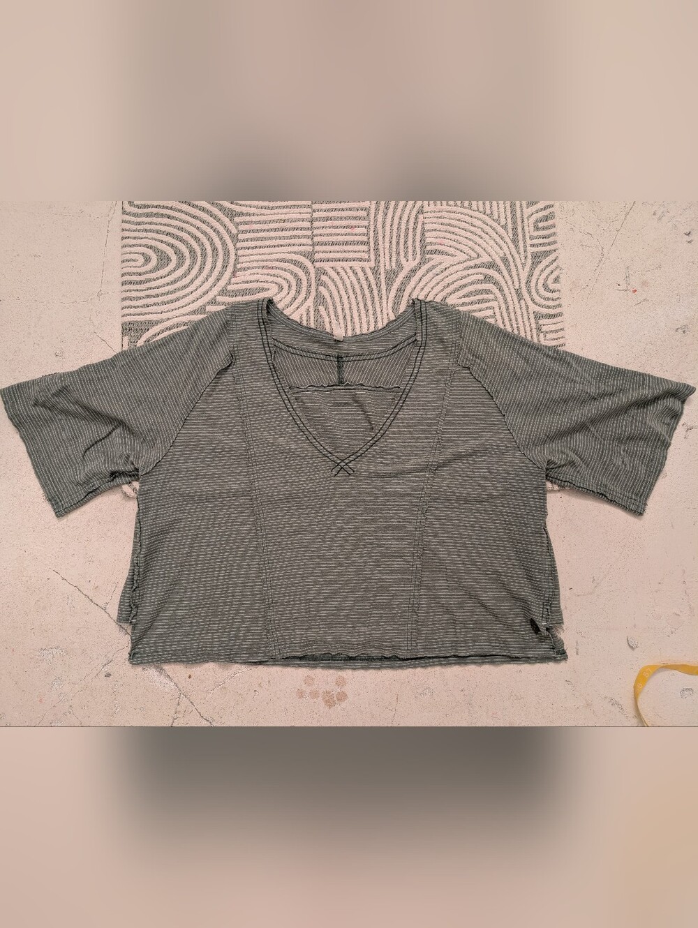 Free People Movement Women's Short Sleeve Olive Top